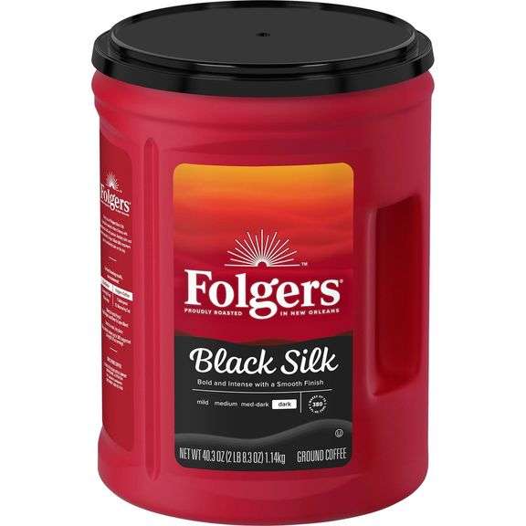 Folgers Black Silk Dark Ground Coffee – 40.3 oz
