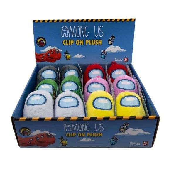 Yu Me Toikido Among Us Clip On Plushes – Assorted Colors 12-Count