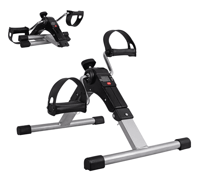 Portable Folding Mini Bike Pedal Exerciser β Black/Silver