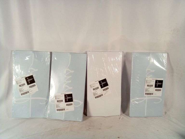 Lot of 4 Jesus Cross Color 1 Athletic Max Size: 9 x 12.75 Singe Image White