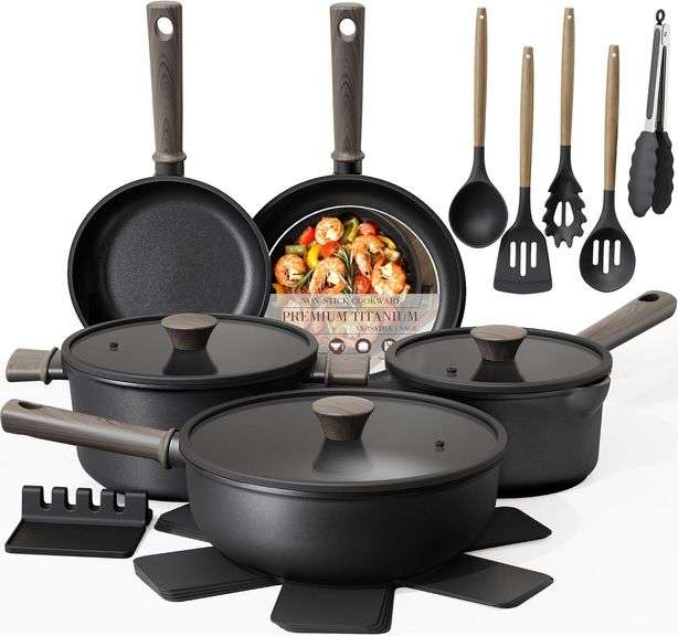 Astercook Kitchen Cookware Set β 19-Pieces