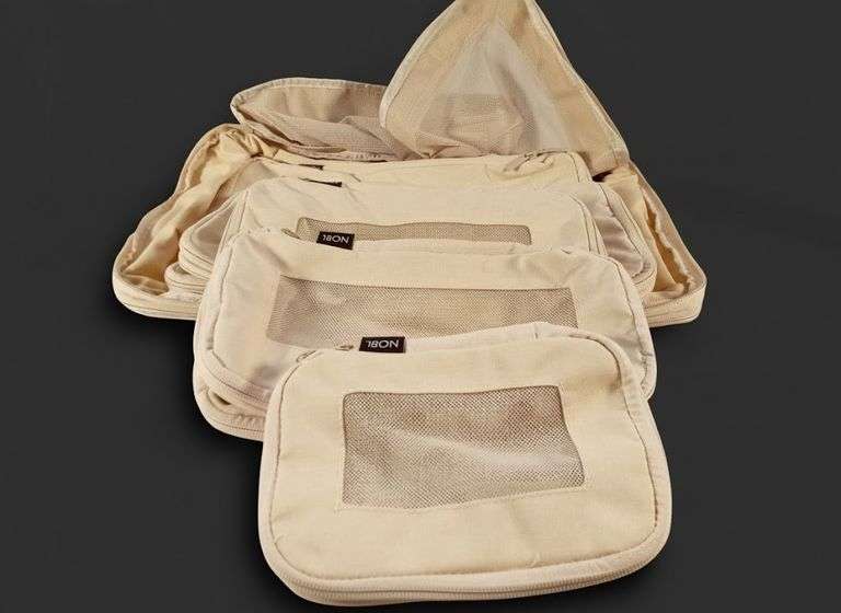 NOBL Travel Compressible Packing Cube Set – Light Tan 6-Piece