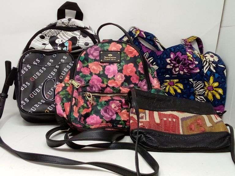 Assortment of 5 Travel Backpacks & Shoulder Bags