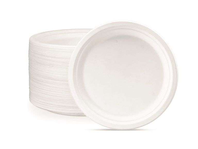 EcoChoice Compostable 7" White Round Plate β Bamboo & Sugarcane Fiber 1000/Case