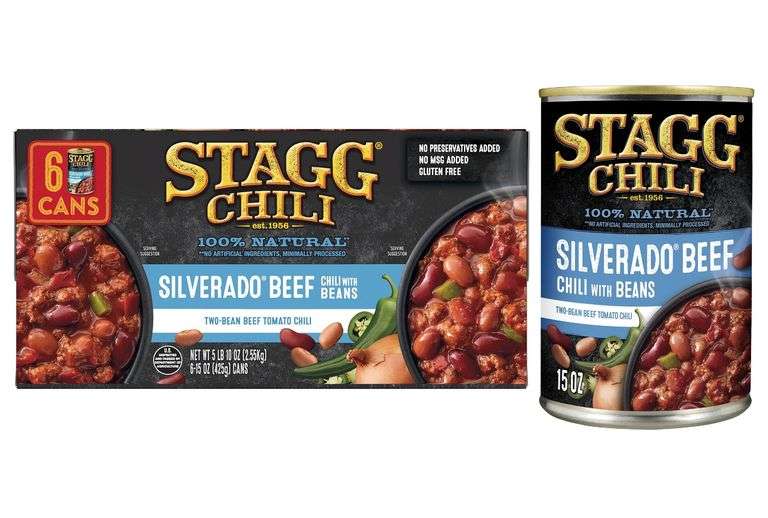 Stagg Chili Silverado Beef Chili with Beans β 15 oz each 6 Cans