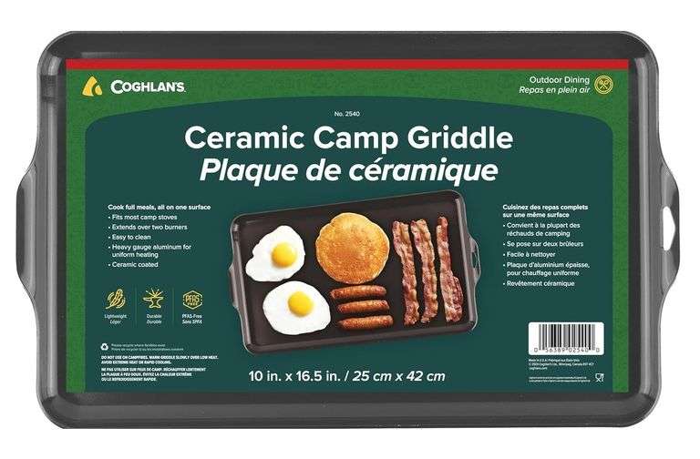 Coghlan's Ceramic Camp Griddle β Black 10" x 16.5"
