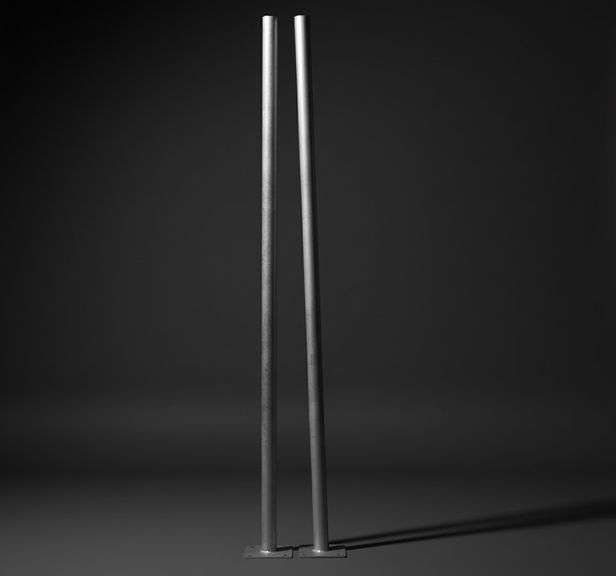 Stainless Steel Tube Post with Stand Base – Silver 90"H 2-Count