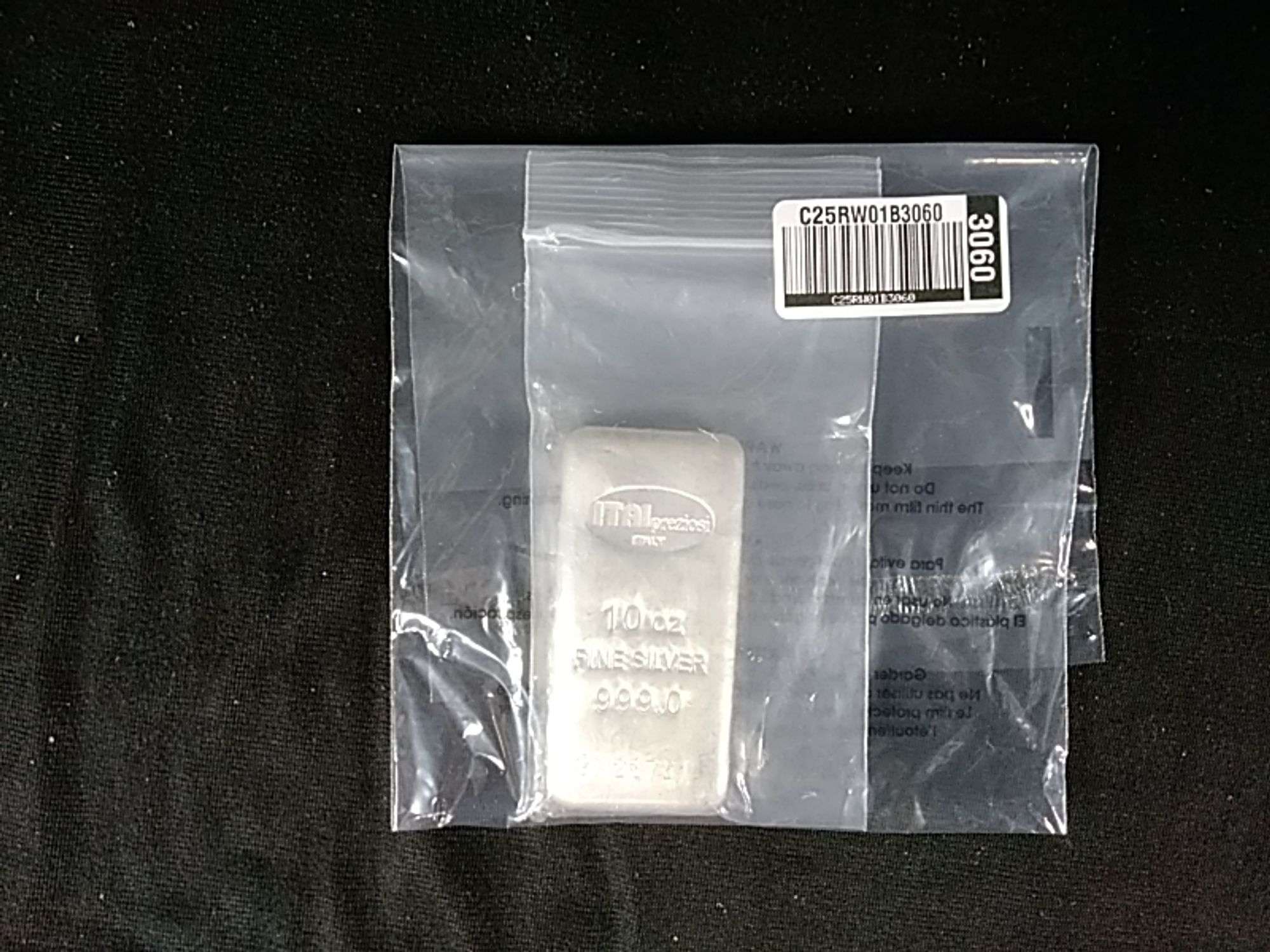 10 oz Italpreziosi .999 Fine Silver Bar - Verified Silver - Dutch Goat