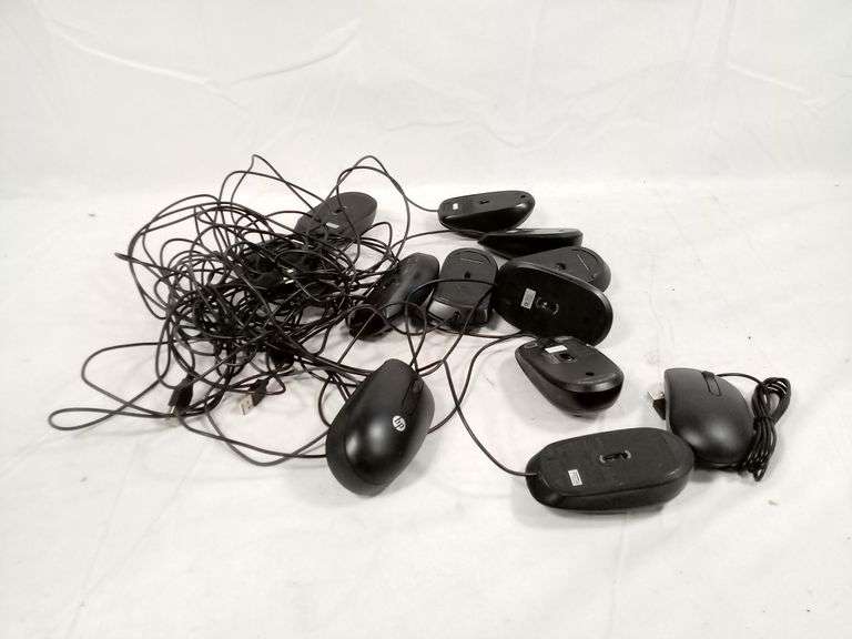 Assortment Of Optical Wired Mouse, Black