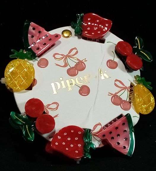 Piper K, Summer Fruit Claw Hair Clips