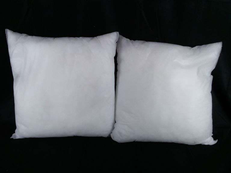 Lot Of 2 Square Cushion Filling, White, 15"