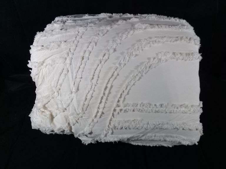 Textured Waffle Knit Weave Solid Comforter, White