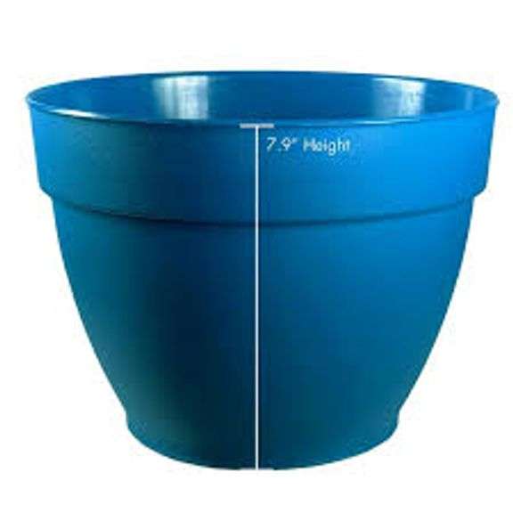 Lot Of 3 Deroma, Recycled Jacinto Planter, Blue, 10"