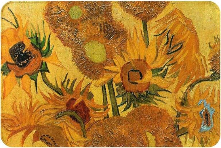 Van Gogh Sunflower Bathmat Rug