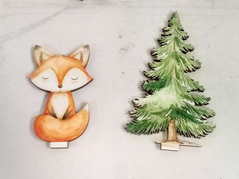 FYSUIMU, 12 Pcs Woodland Animal Table Signs