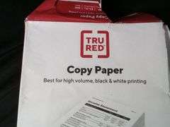 Lot Of 2 TRU RED, Copy Paper, 92 Brightness, 8.5" x 11", 320 Oz, 500 Sheets