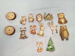 FYSUIMU, 12 Pcs Woodland Animal Table Signs