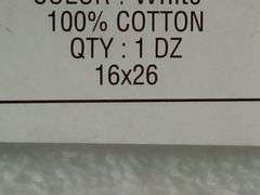 Towel Hub Cotton Hand Towel Set – 16" x 26" 1 Dozen WH1626