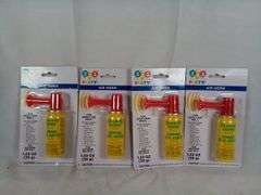 Lot of 4 321 Party! Portable Handheld Air Horn – 1.23 oz ea.