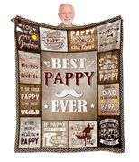 Kieetlan Grandpa Birthday Gifts Blanket – Best Pappy Ever