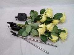 Solar Garden Rose Lights – Yellow 2 Count