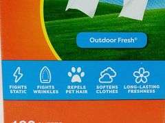 Bounce Outdoor Fresh Dryer Sheets – 6.3" x 8.7" 160 Sheets
