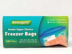 BoxLegend, Double Zipper Closure Freezer Bags, 140 Count