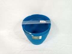 Lot Of 3 Deroma, Recycled Jacinto Planter, Blue, 10"