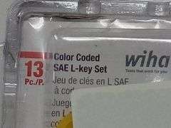 Wiha Ball End Color Coded SAE L-Key Set – Inch 13 Piece