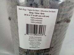 Gorilla Grip Chenille Bath Rug – Gray 24" x 17"