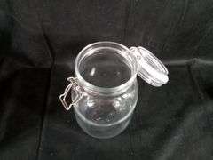 Glass Storage Jar With Clamp Sealable Lid