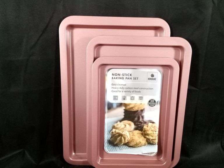 Hongbake, Non Stick Baking Pan Set, Pink