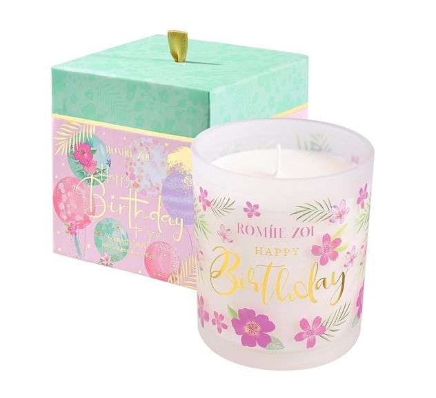 Lot of 2 Romiie Zoi Happy Birthday To You Scented Candle – Sweet Vanilla 6 oz