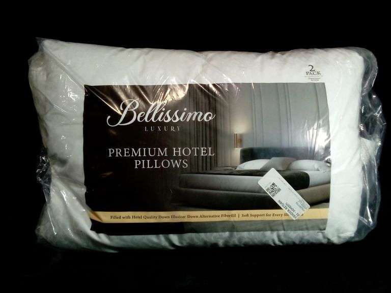 Bellissimo, Luxury Premium Hotel Pillows, White, 2 Pack
