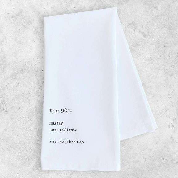 Lot Of 9 DEV D+CO, Artisan Habitations 'The 90s' Tea Towel, White