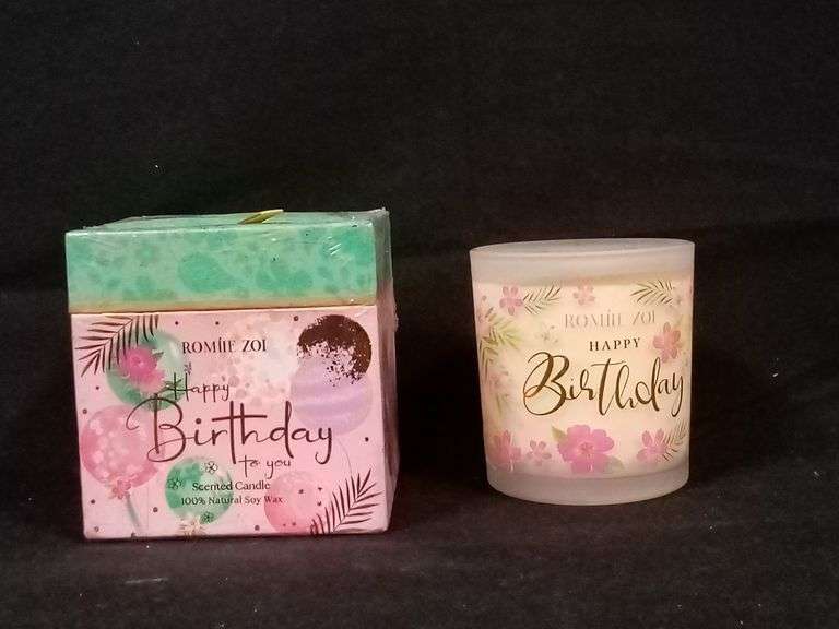 Lot of 2 Romiie Zoi Happy Birthday To You Scented Candle – Sweet Vanilla 6 oz