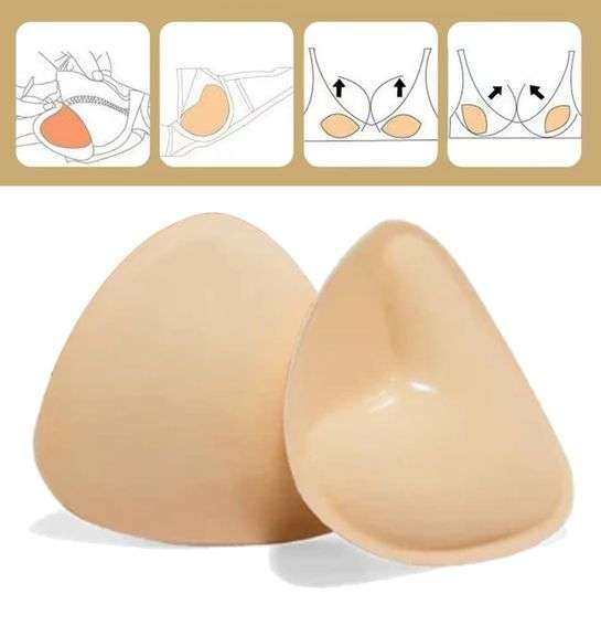 Snowy, Double Sided Sticky Push Up Bra Inserts