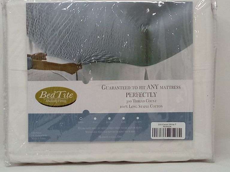 Bed Tite, 300 Thread Count Cotton Luxury Sheet Set 6939334, White