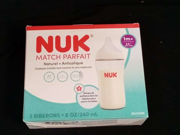 NUK, Perfect Match Baby Bottle, Medium Flow, 8 Oz, 3 Pack