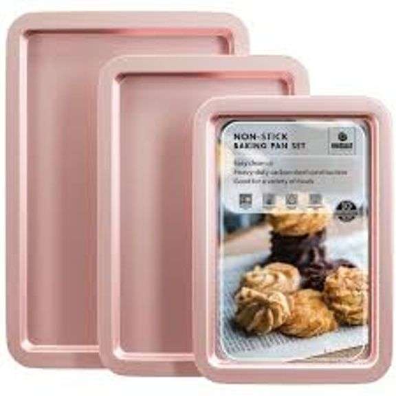 Hongbake, Non Stick Baking Pan Set, Pink