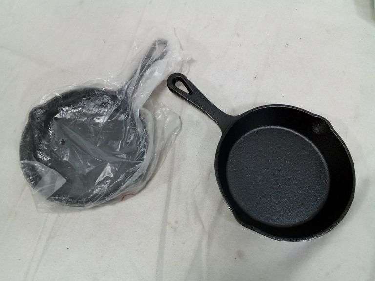Lot of 2 Cast Iron Skillets – Black - 6" - (10" includes the handle)