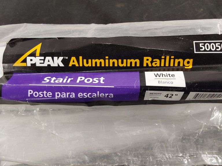 Peak, Aluminium Railing stair Post, White, 42" 50050