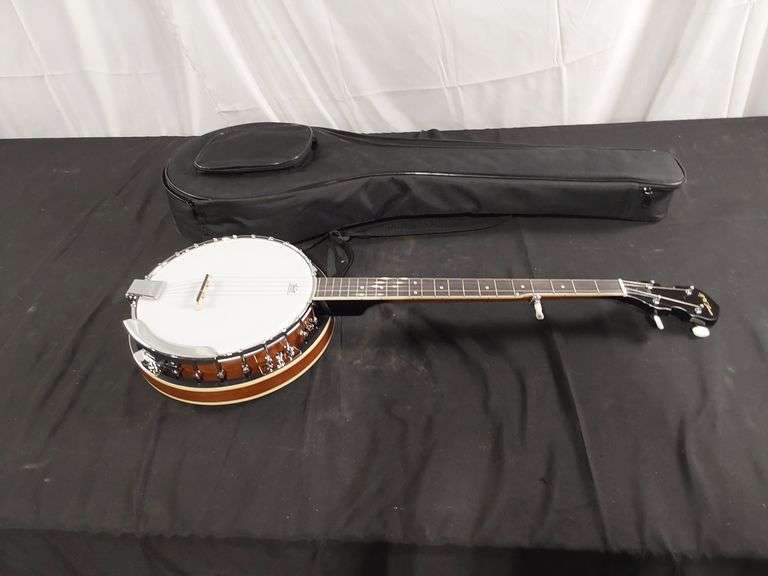 Left Handed R.W. Jameson Remo Weathering Banjo Head Only with Case