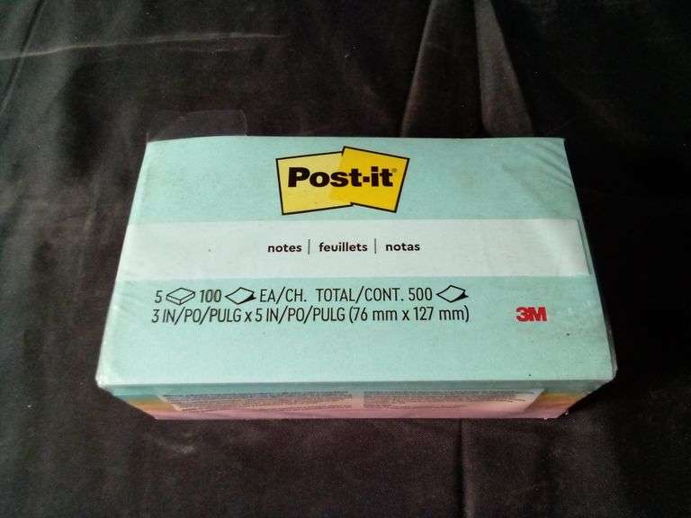 3M Post-it Notes – 3" x 5" 100 Count ea. 5 Pads (500 Total Count)