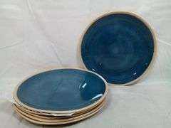 Lot of 6 Threshold Dinner Plate – Blue 10.5" Dia.