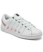 K-Swiss, Ramli Court Women's Leather Iridescent Athletic Sneakers, White, Size 7