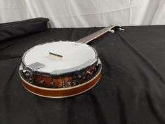 Left Handed R.W. Jameson Remo Weathering Banjo Head Only with Case