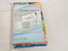 Ocean Shower Curtain Tropical Coral Fish And Sailboat Design, 70" x 70"
