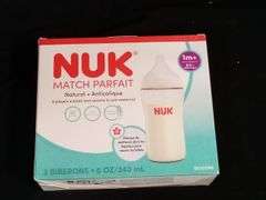 NUK, Perfect Match Baby Bottle, Medium Flow, 8 Oz, 3 Pack