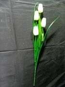 Artificial Tulips Flower Home Decor – White 6 Total Pieces